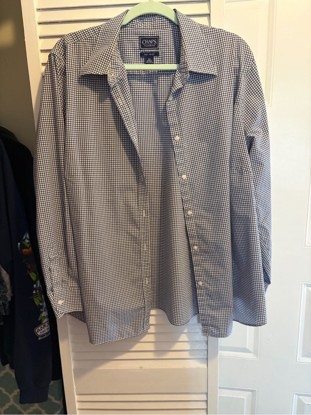 Chaps Women’s Blue Gingham Button-Down Shirt